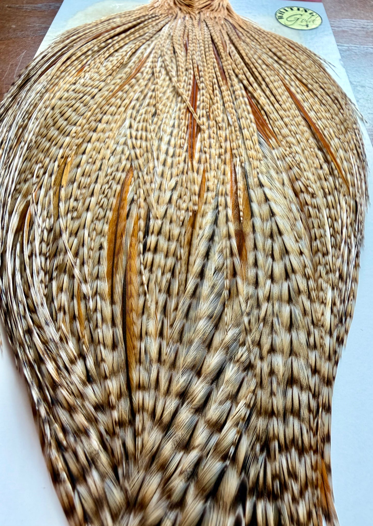 Whiting Gold Grade Rooster Cape Barred Dark Ginger 404-SH-E-L