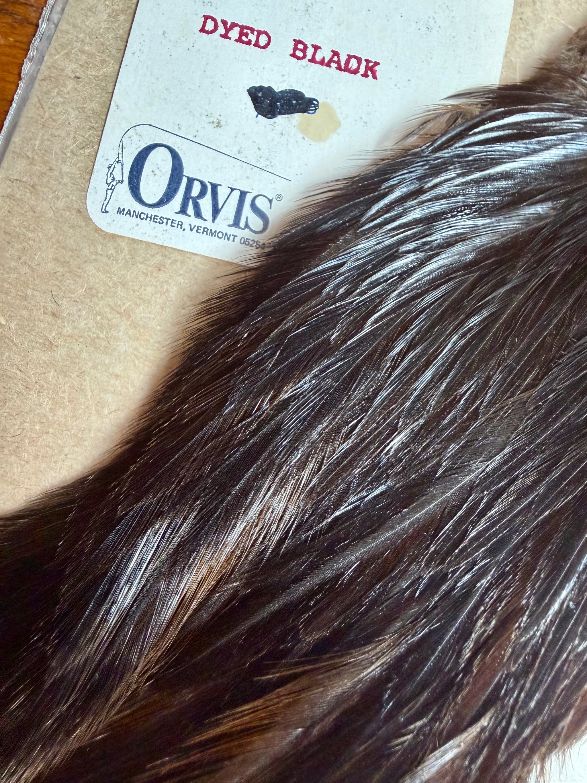 Orvis Rooster Cape Dyed Black 698-SH-E-L