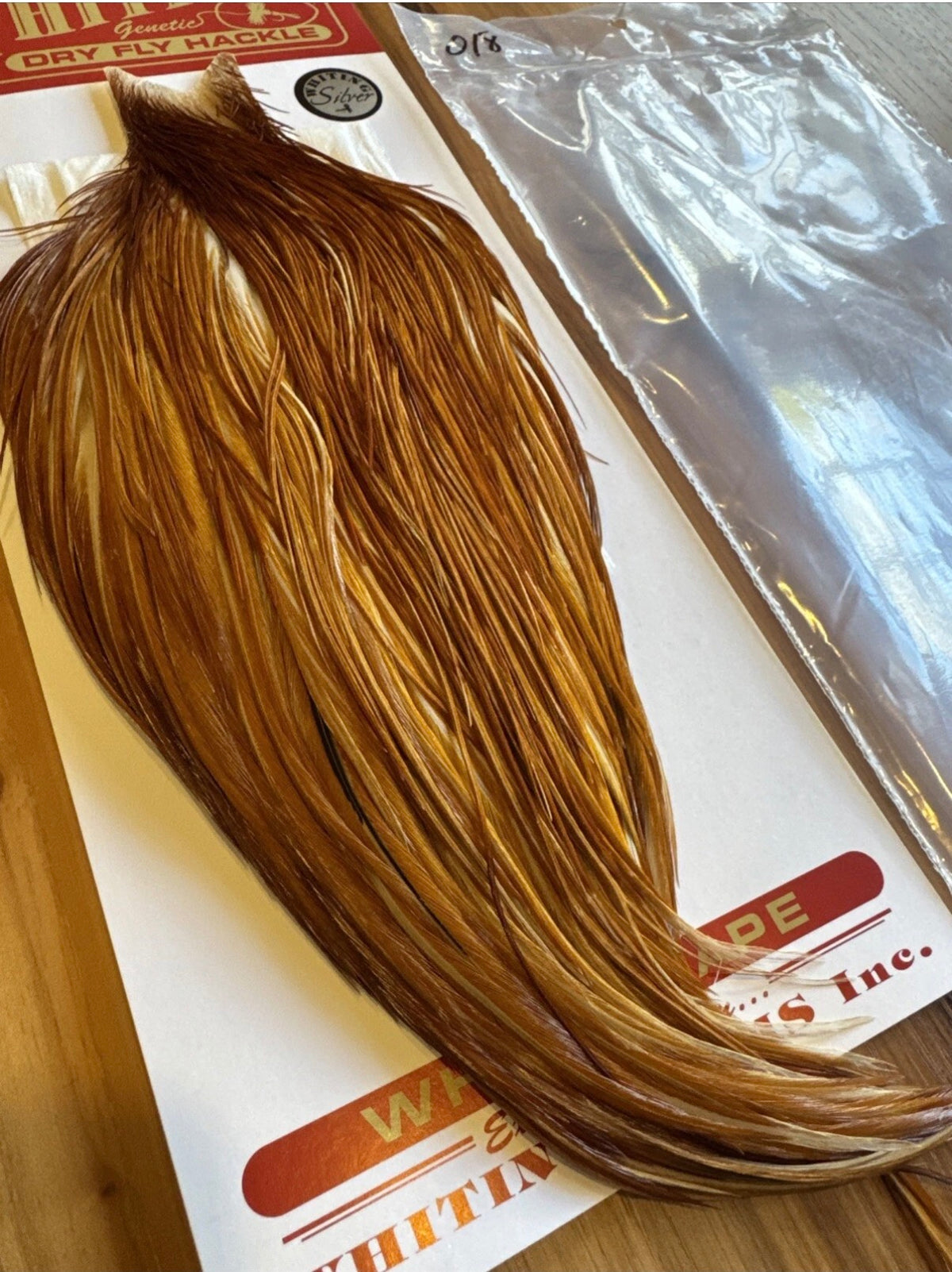 Whiting Farms Silver Grade Fly Tying Cape : MEDIUM GINGER 018