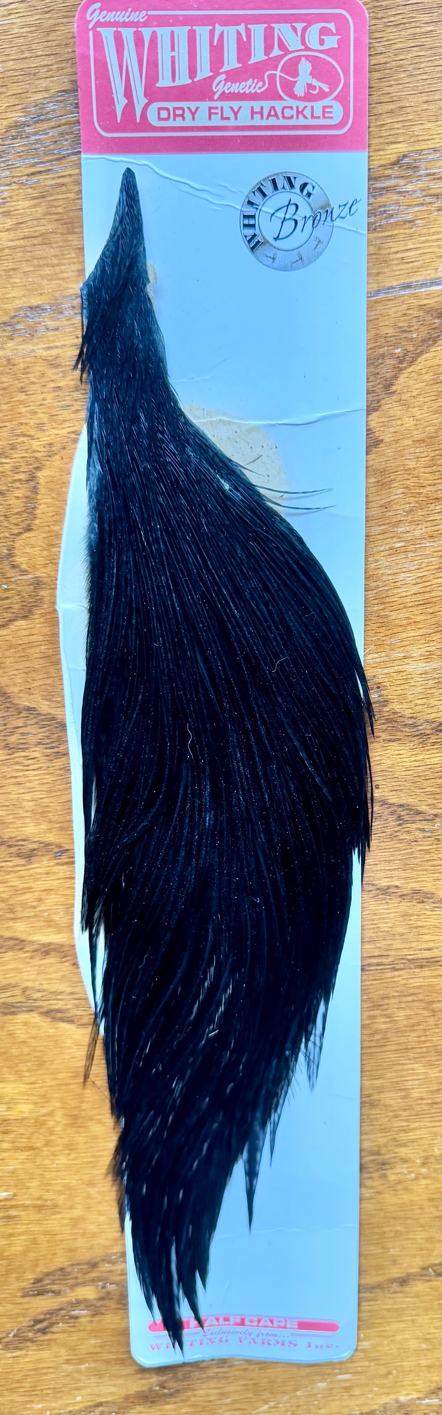 Whiting Farms Bronze Half Cape Dyed Black 410-SH-E-L