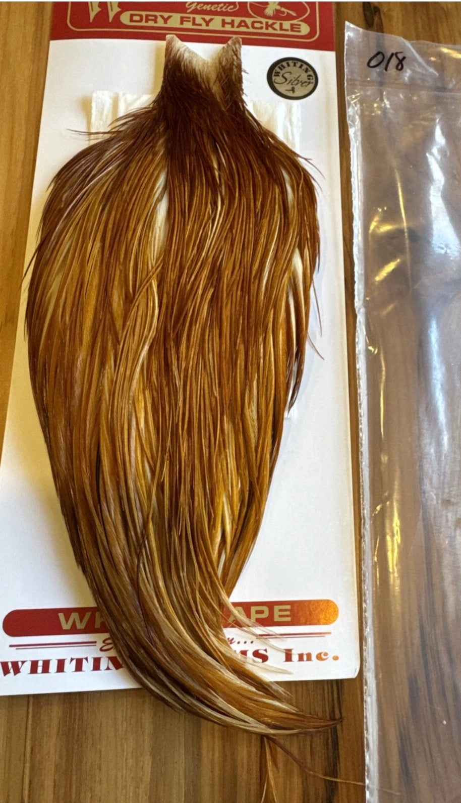 Whiting Farms Silver Grade Fly Tying Cape : MEDIUM GINGER 018