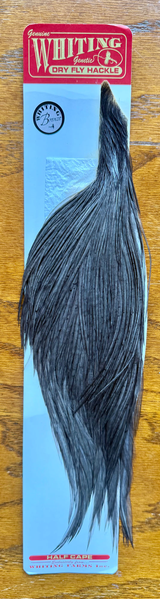 Whiting Farms Bronze Half Cape Dark Dyed Dun 409-SH-E-L