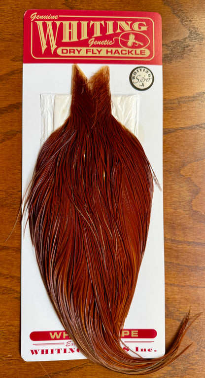 Whiting Farms Silver Grade Rooster Cape Brown 802-SH-E-L