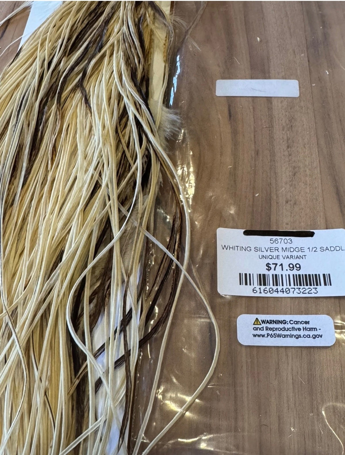 Whiting Farms Dry Fly Hackle SILVER Grade 1/2 Saddle MIDGE UNIQUE VARIANT  123