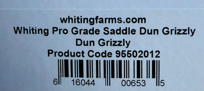 Whiting Farms Pro Grade Saddle Dun Grizzly 649-SH-E-L