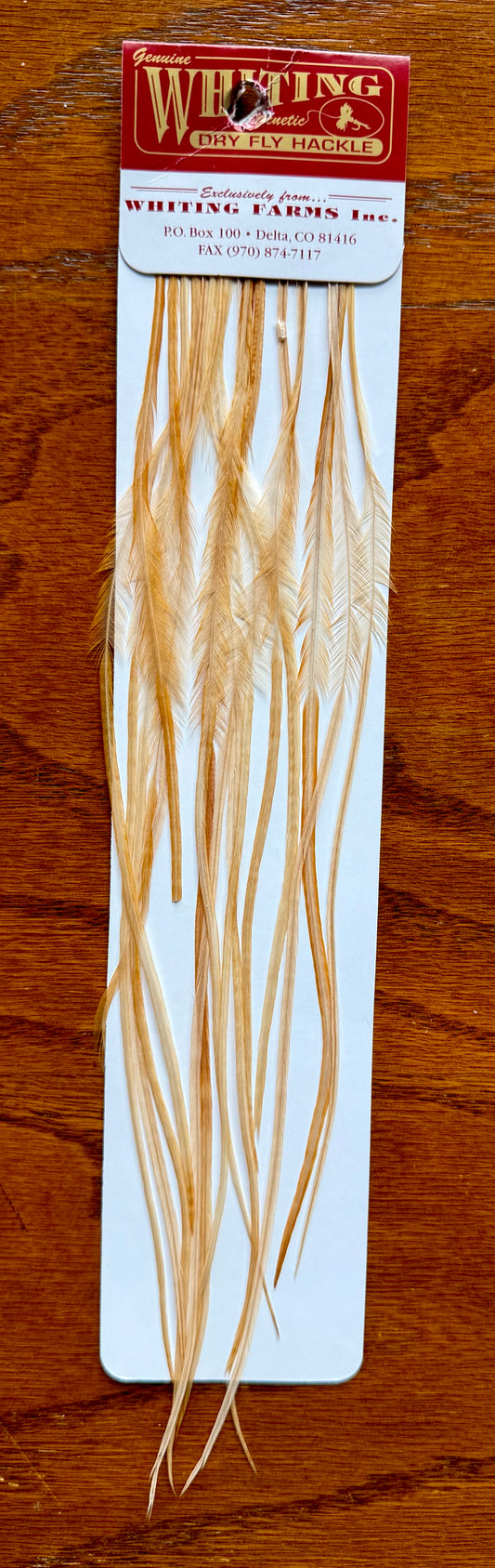 Whiting Dry Fly Hackle 100’s Size 14 Light Ginger 495-SH-E-L