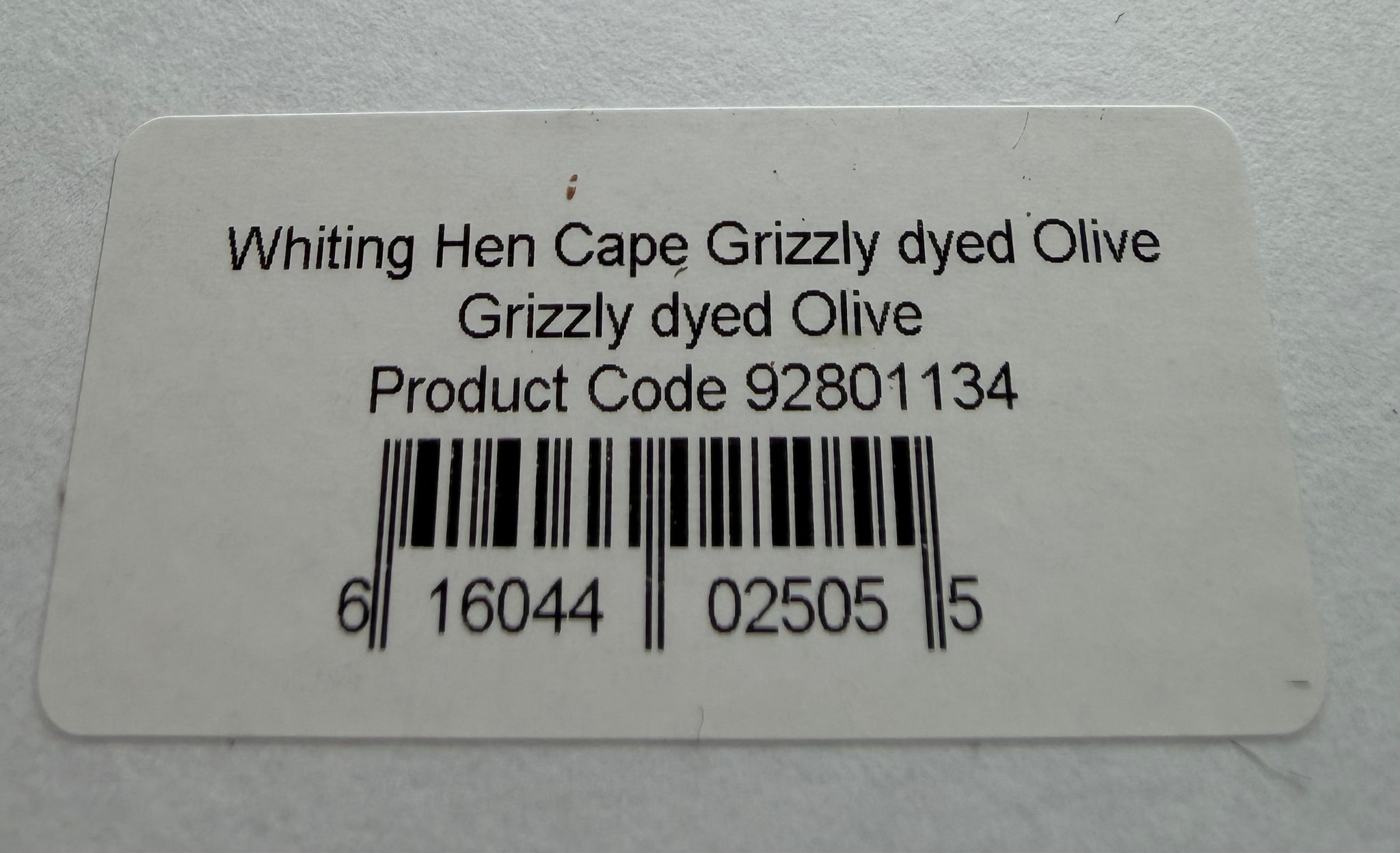 Whiting Farms Hen Cape Grizzly Dyed Olive 309-SH-E-L