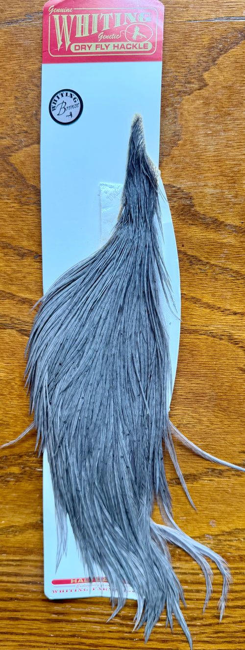 Whiting Farms Bronze Half Cape Medium Dyed Dun 407-SH-E-L