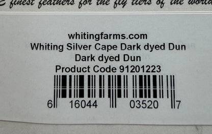 Whiting Farms Silver Rooster Cape Dark dyed Dun 302-SH-E-L