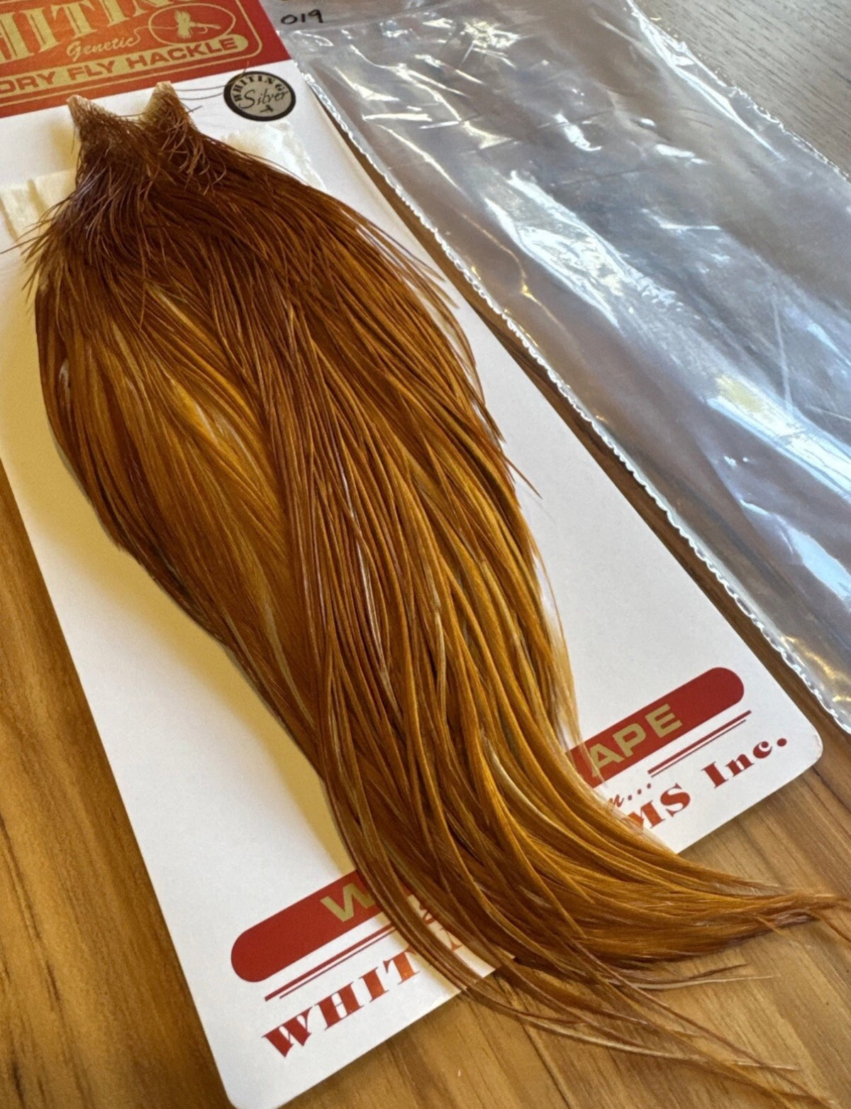 Whiting Farms Silver Grade Fly Tying Cape : MEDIUM GINGER 019