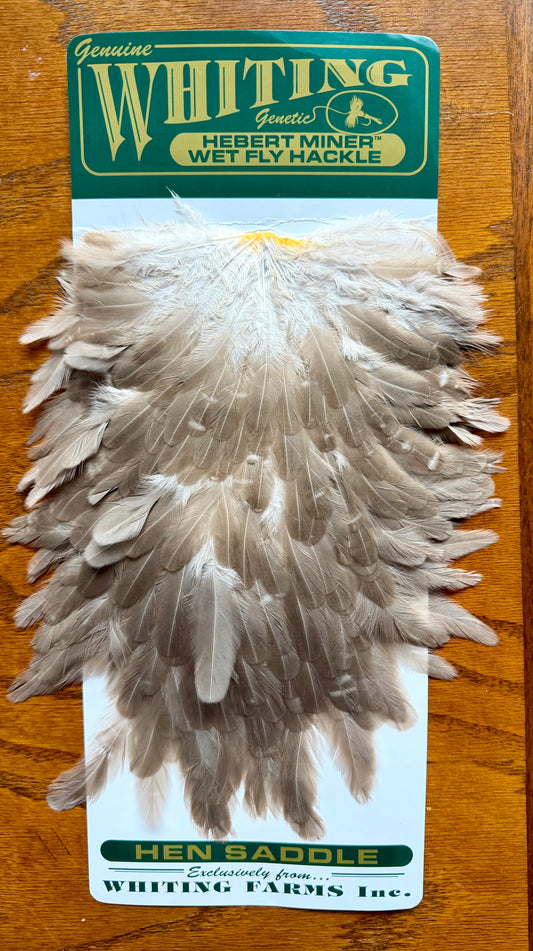 Whiting Hebert Miner Hen Saddle Medium Brown Dun 341-SH-E-L