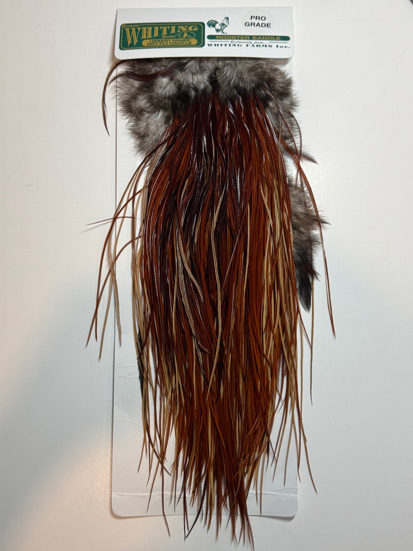 Whiting Farms Hebert Miner Pro Saddle Hackle: Medium Brown SH-E-202
