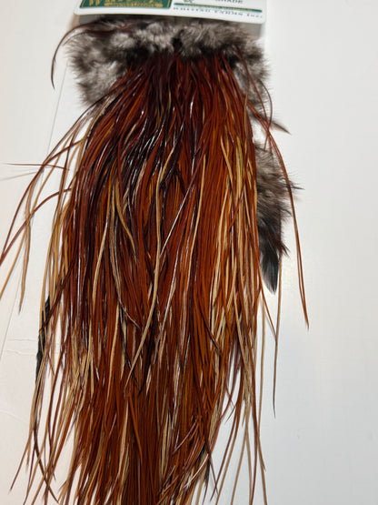 Whiting Farms Hebert Miner Pro Saddle Hackle: Medium Brown SH-E-202