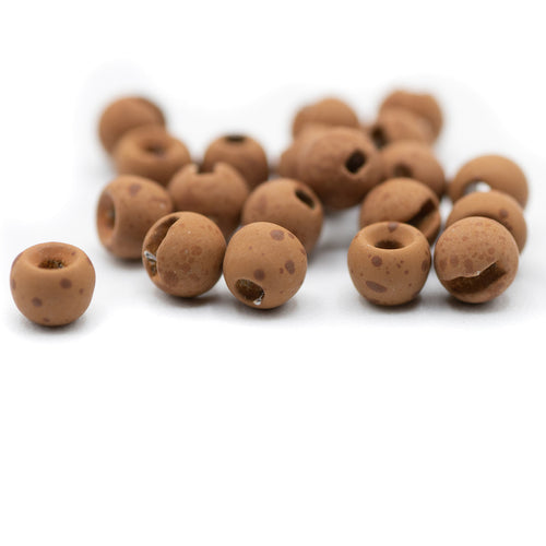 Firehole Stones- Tungsten Beads- Mocha Speckled and Matte