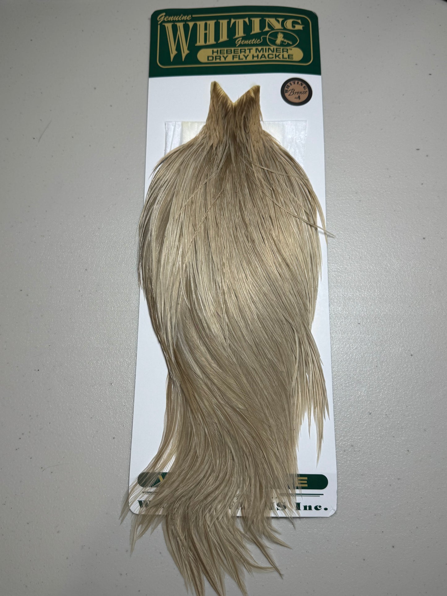 Whiting Farms Hebert Miner Bronze Cape: Pale Watery Dun SH001