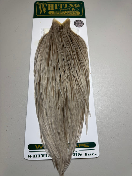 Whiting Farms Hebert Miner Bronze Cape: Unique Variant/Med Brown Dun Splash SH002