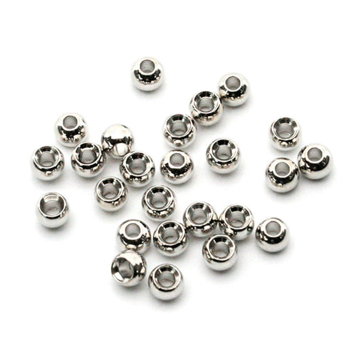 Montana Fly Company MFC Pro Pack Brass Beads-Silver 2.7mm 100 Pack