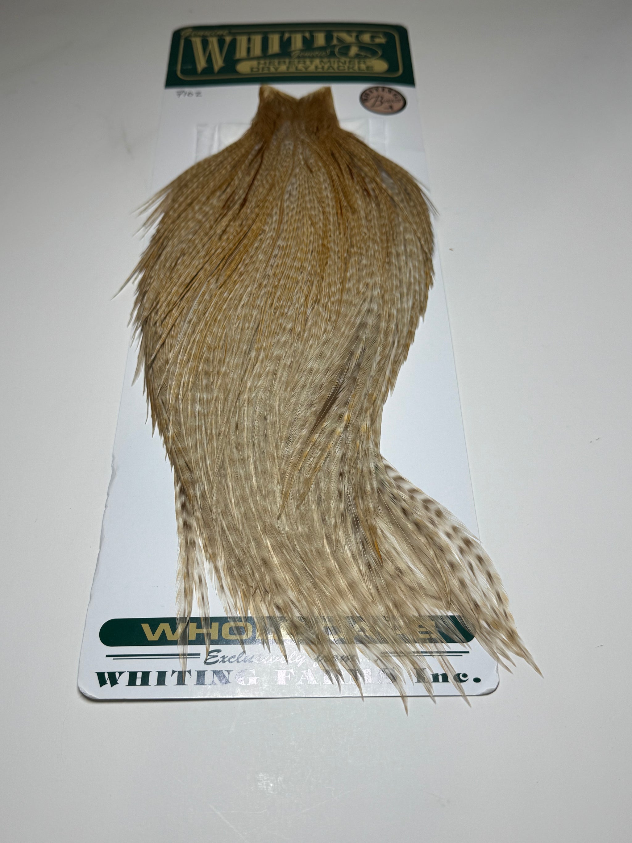 Whiting Farms Hebert Miner Bronze Cape: Unique Variant- Close to Barred Ginger Dun SH013