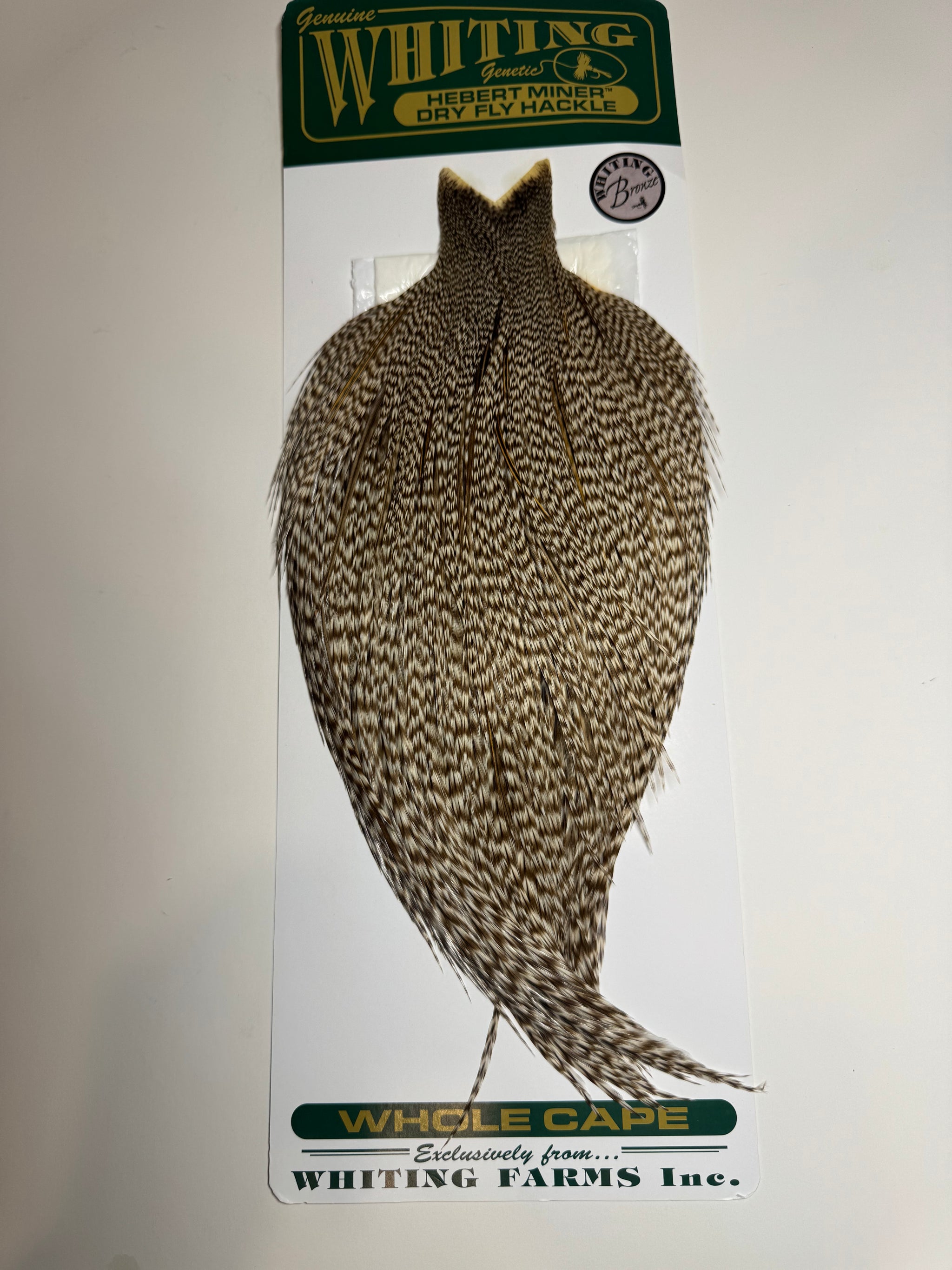 Whiting Farms Hebert Miner Bronze Cape: Dun Grizzly SH023