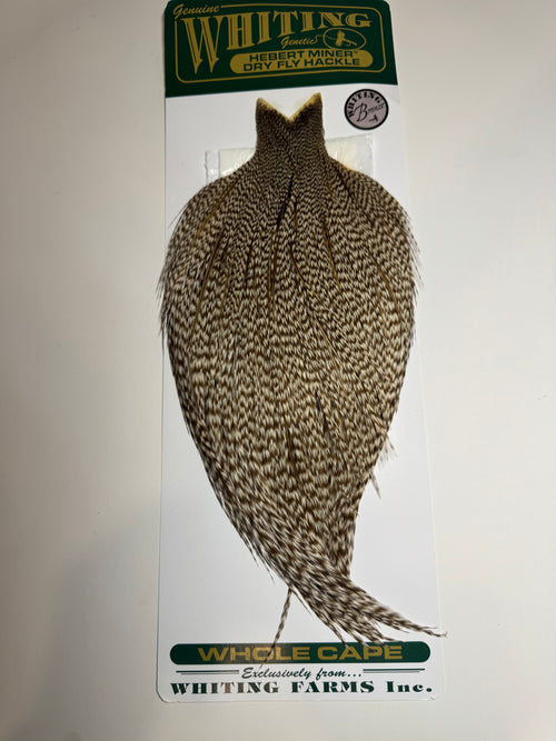 Whiting Farms Hebert Miner Bronze Cape: Dun Grizzly SH023