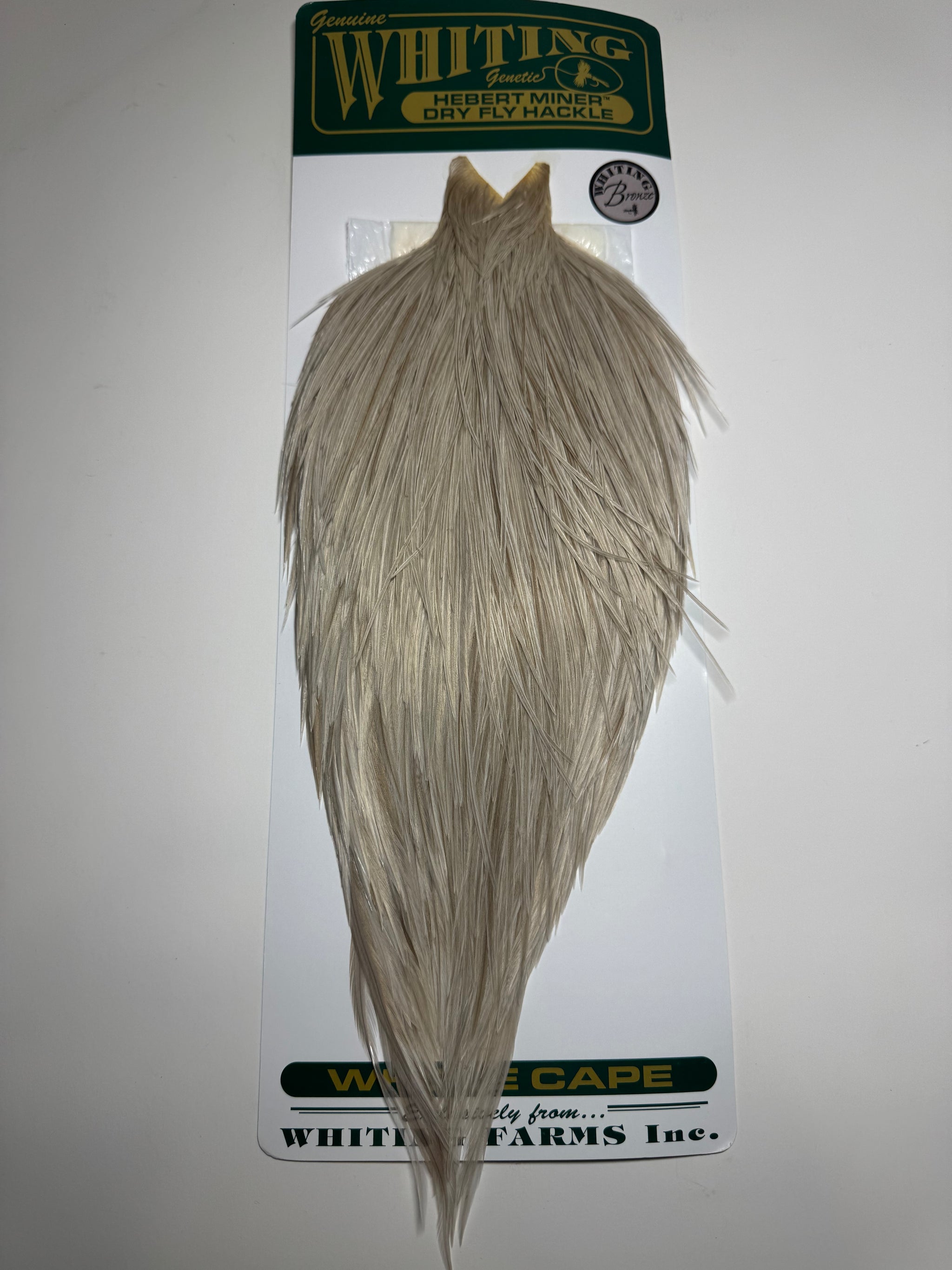 Whiting Farms Hebert Miner Bronze Cape: Pale Watery Dun SH025