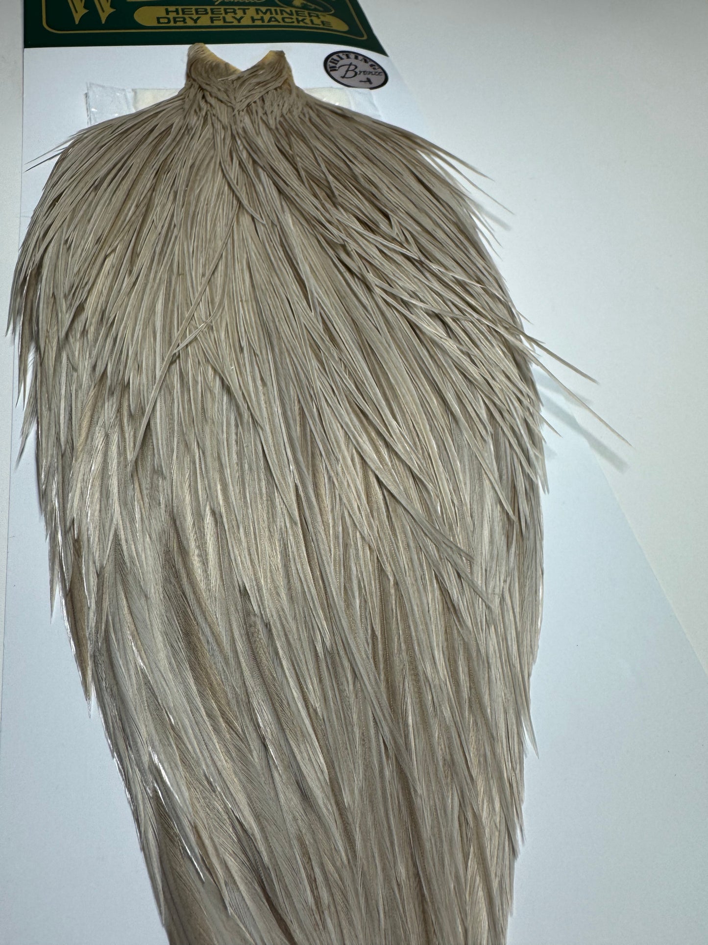 Whiting Farms Hebert Miner Bronze Cape: Pale Watery Dun SH025