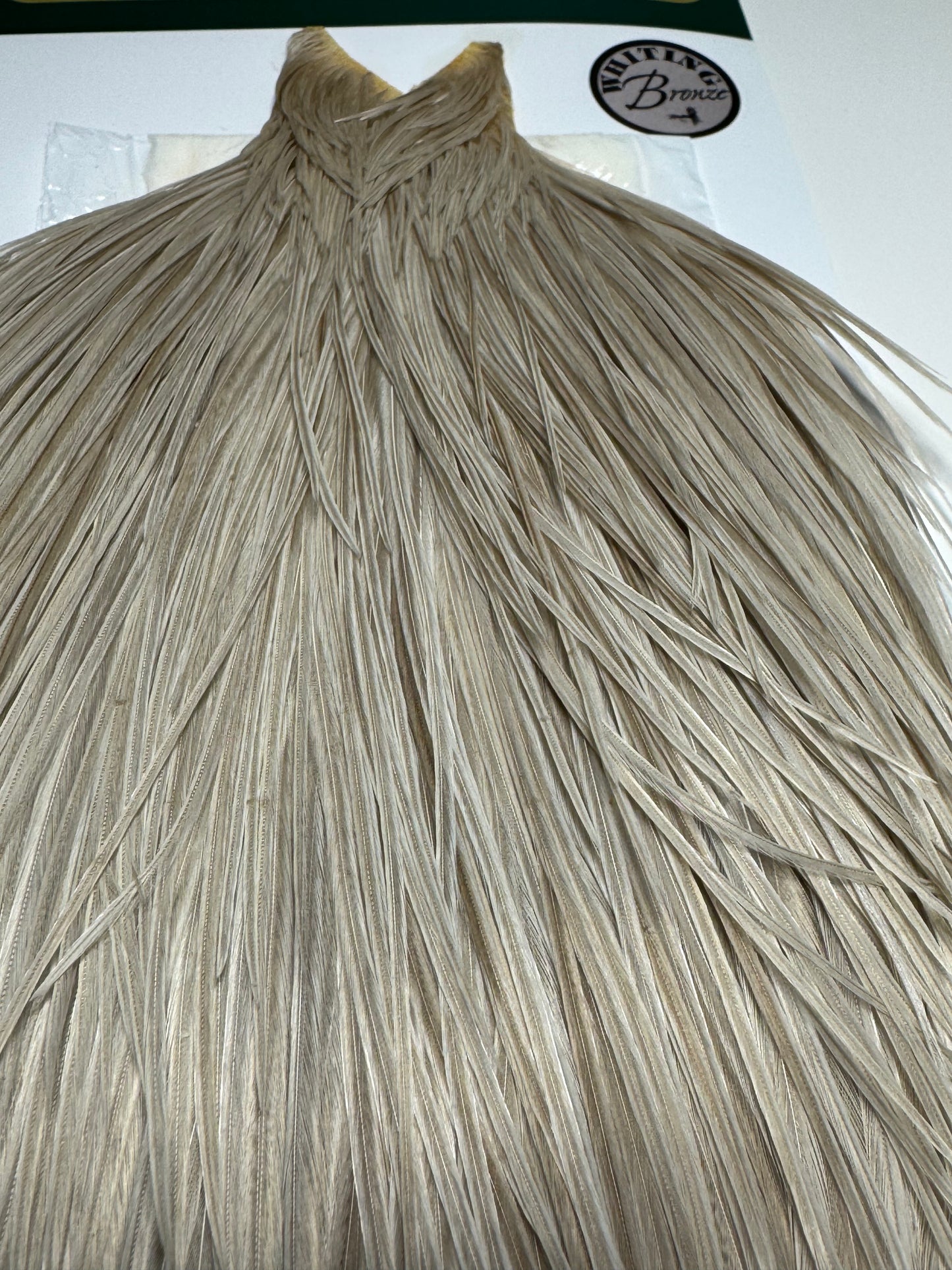 Whiting Farms Hebert Miner Bronze Cape: Pale Watery Dun SH025