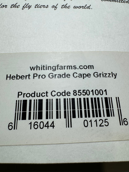 Whiting Farms Hebert Miner Pro Grade Cape:  Grizzly SH035
