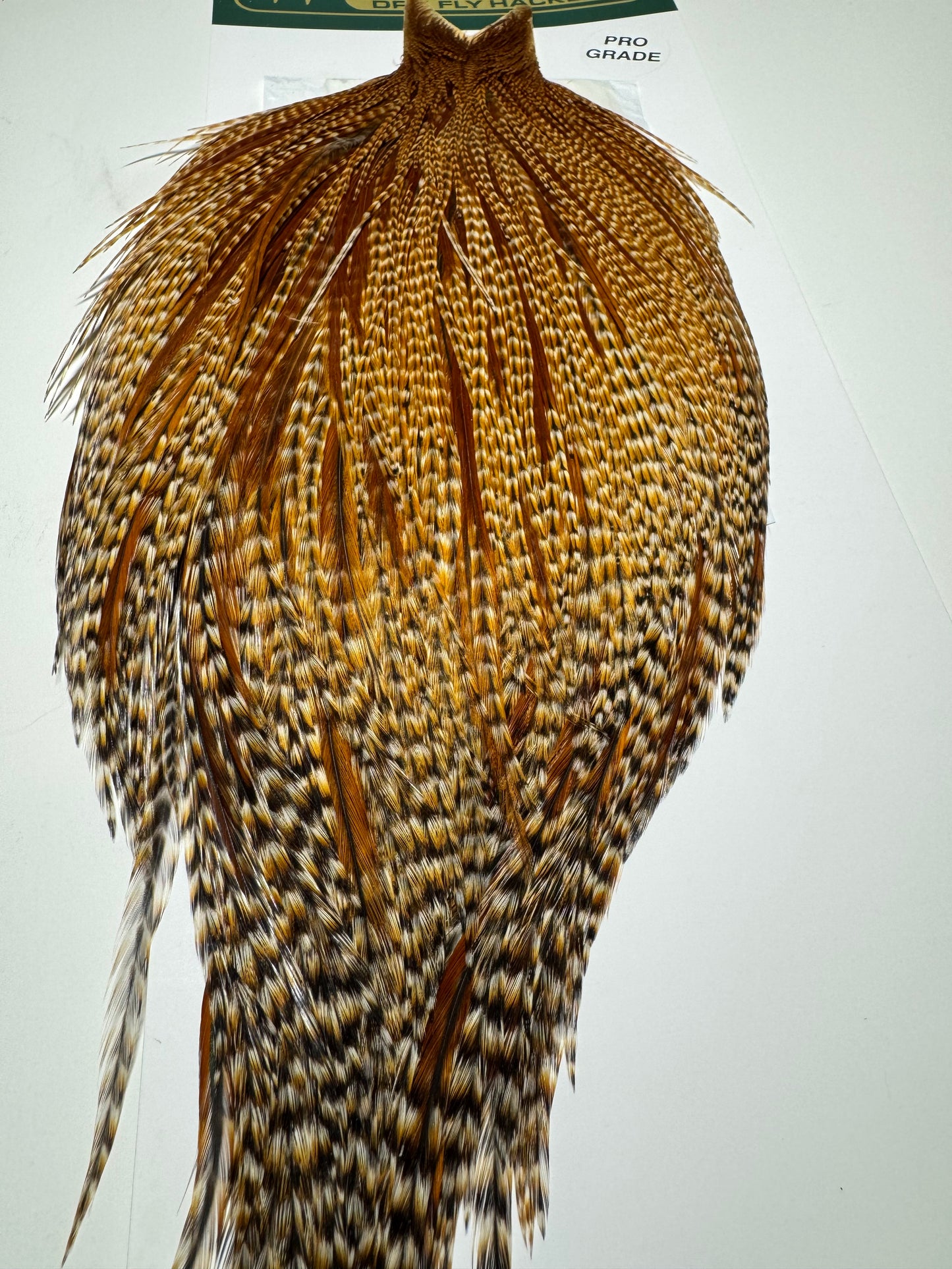 Whiting Farms Hebert Miner Pro Grade Cape:  Barred Dark Ginger SH036