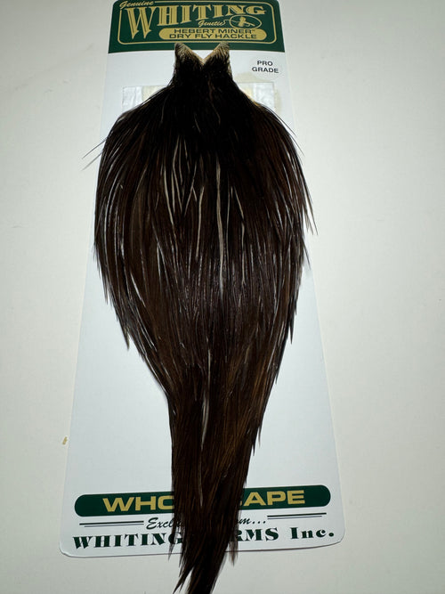 Whiting Farms Hebert Miner Pro Grade Cape:  Labeled Black- Closer to Dark Brown  SH037