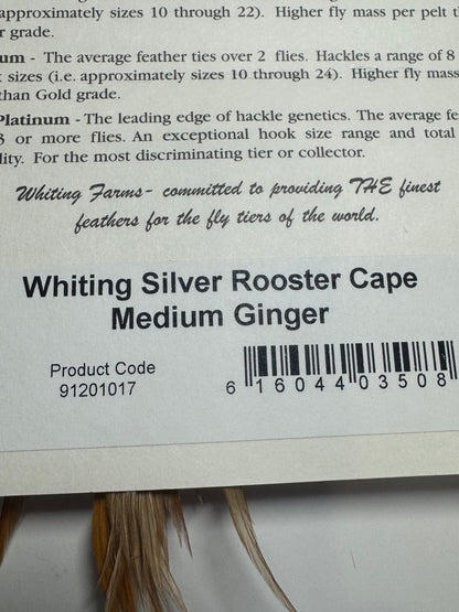 Whiting Farms SILVER Cape: Medium Ginger SH-E-052