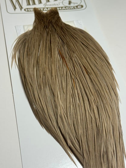 Whiting Farms Heritage Hackle Rooster Cape- Grade 2- Heritage Dun SH-E-073