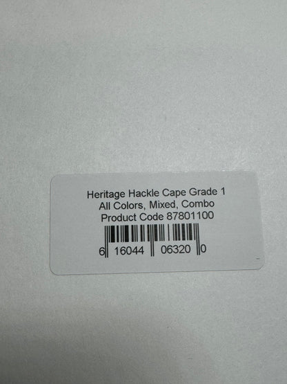 Whiting Farms Heritage Hackle Rooster Cape: Honey Dun/Rusty Dun- Grade 1 SH-E-076