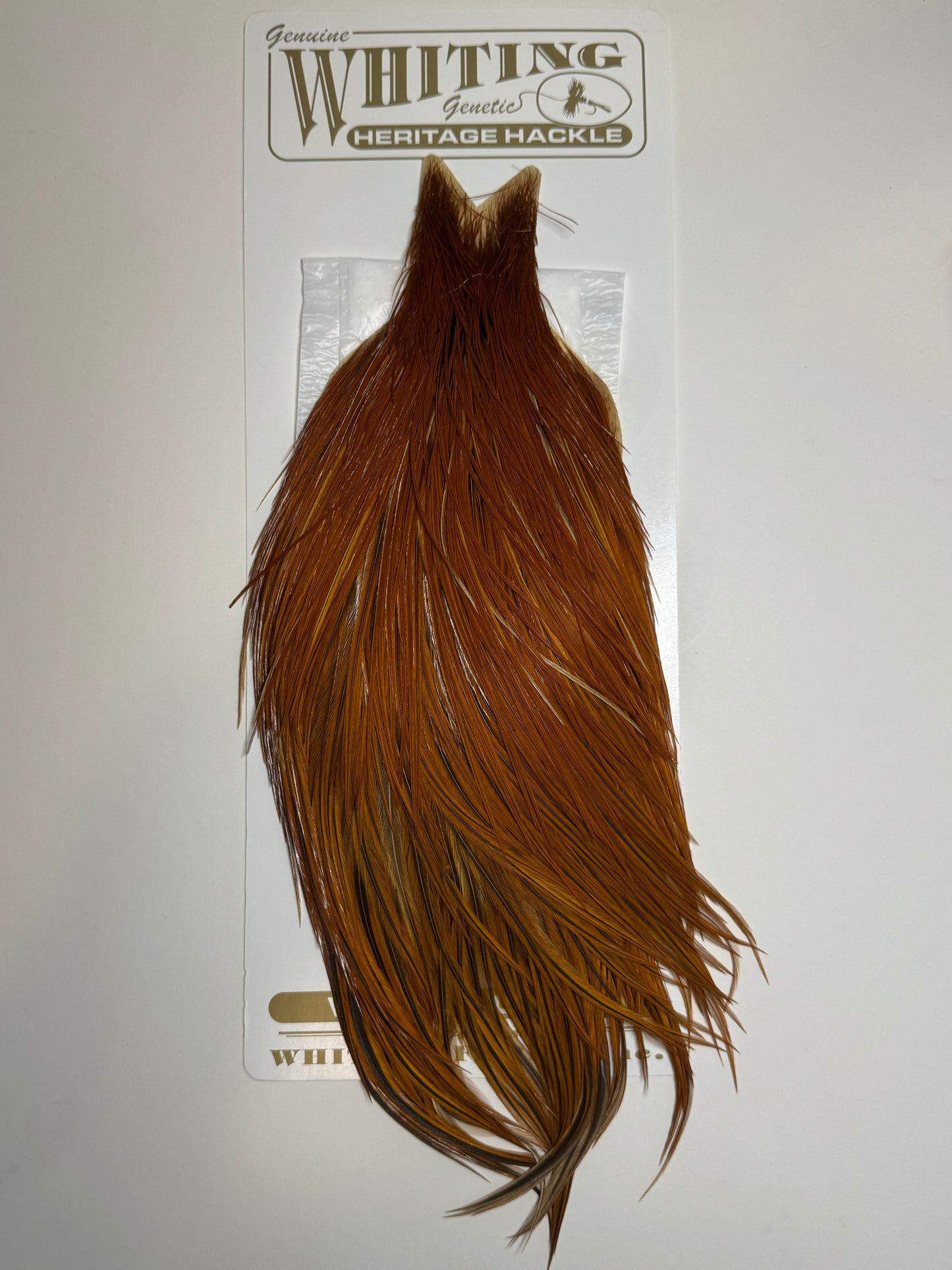 Whiting Farms Heritage Hackle Rooster Cape: Brown  SH-E-080