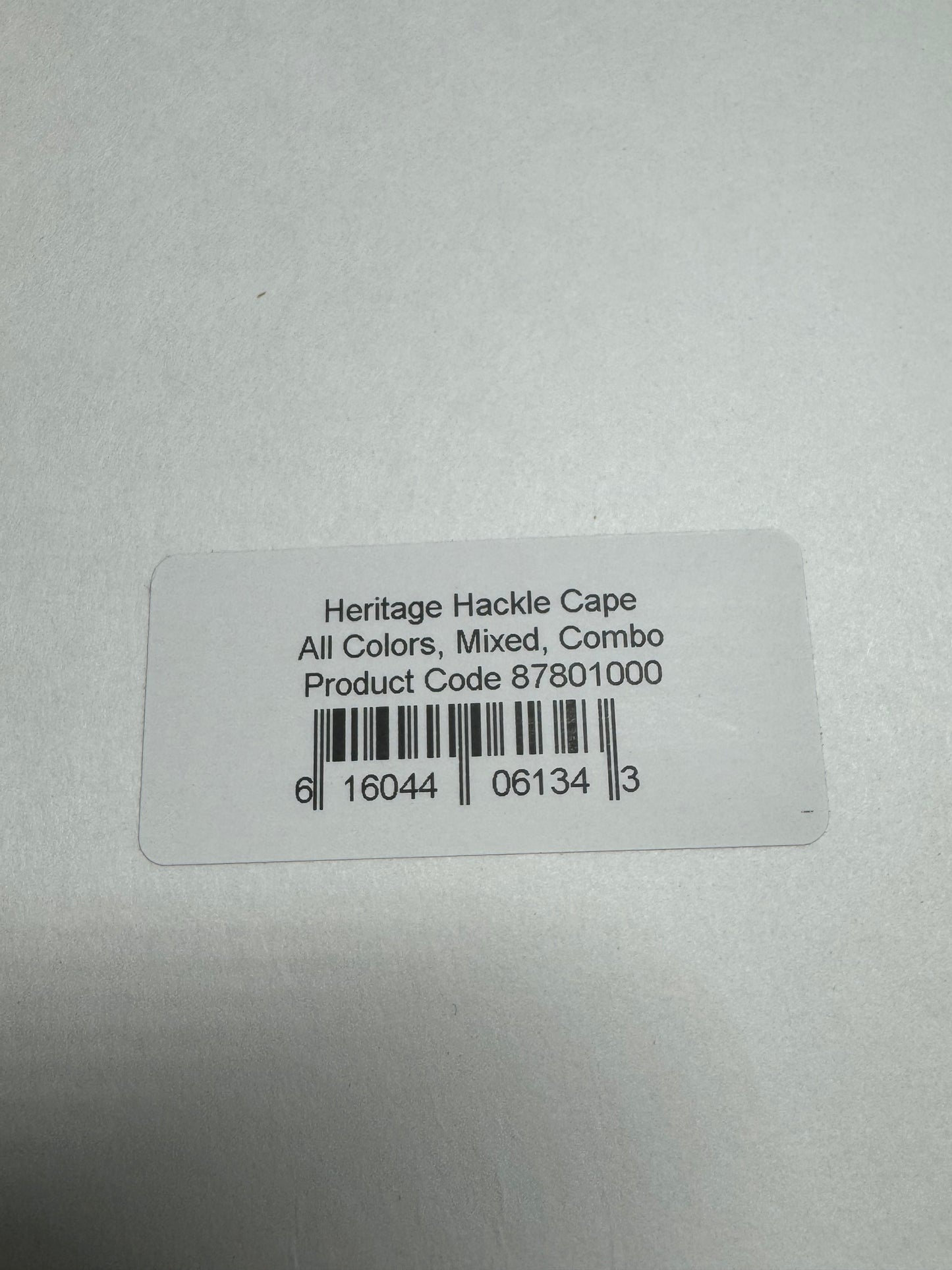 Whiting Farms Heritage Hackle Rooster Cape: Brown  SH-E-080