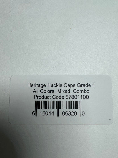 Whiting Farms Heritage Hackle Rooster Cape: Cree- Grade 1 SH-E-082