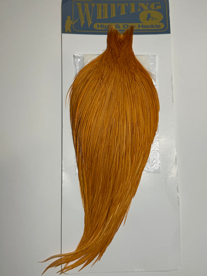 Whiting Farms High & Dry Hackle: White Dyed Golden Brown SH-E-087
