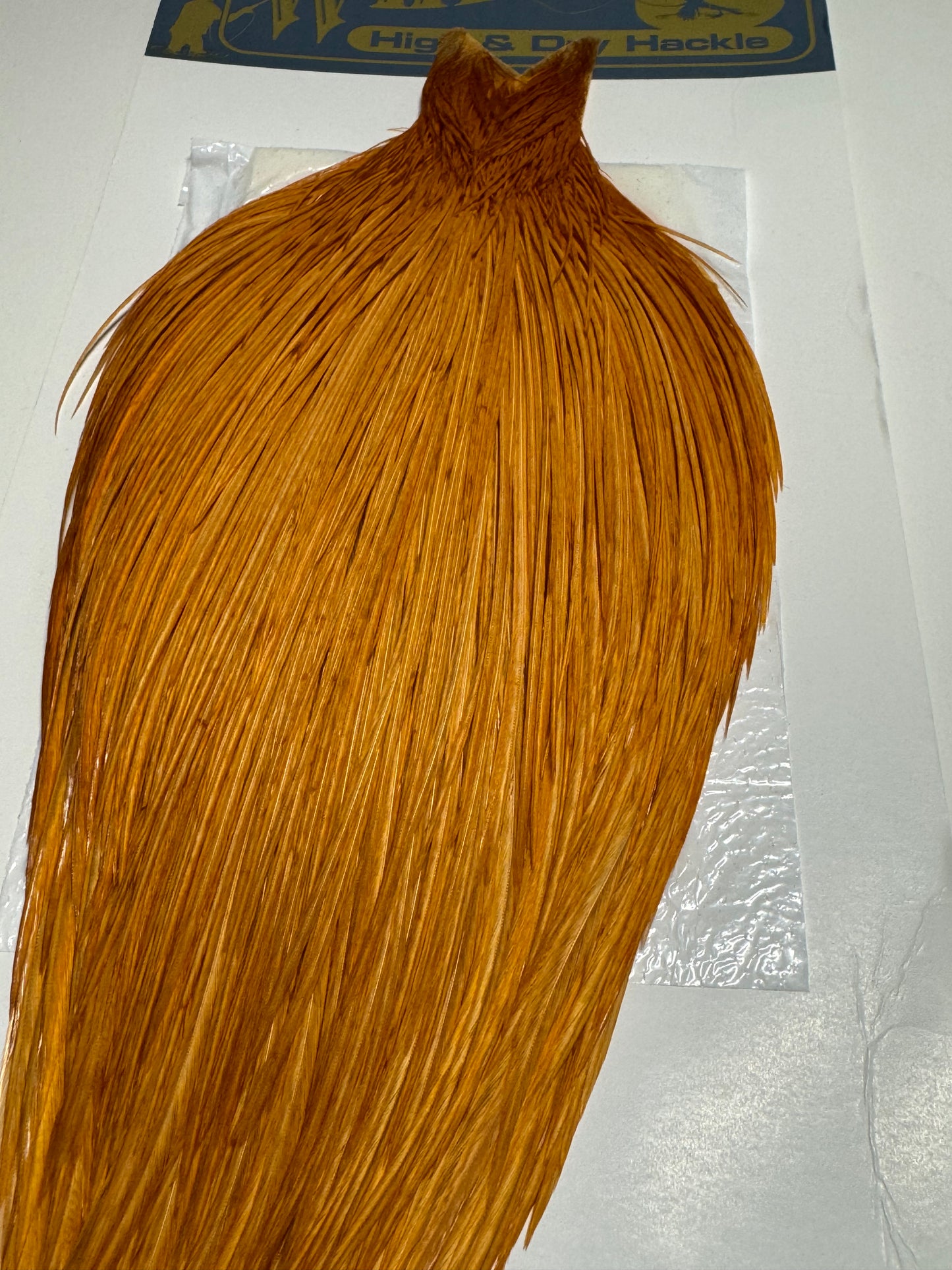 Whiting Farms High & Dry Hackle: White Dyed Golden Brown SH-E-087