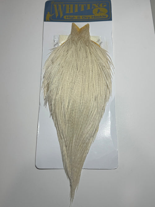 Whiting Farms High and Dry Hackle Rooster Cape: White SH-E-093