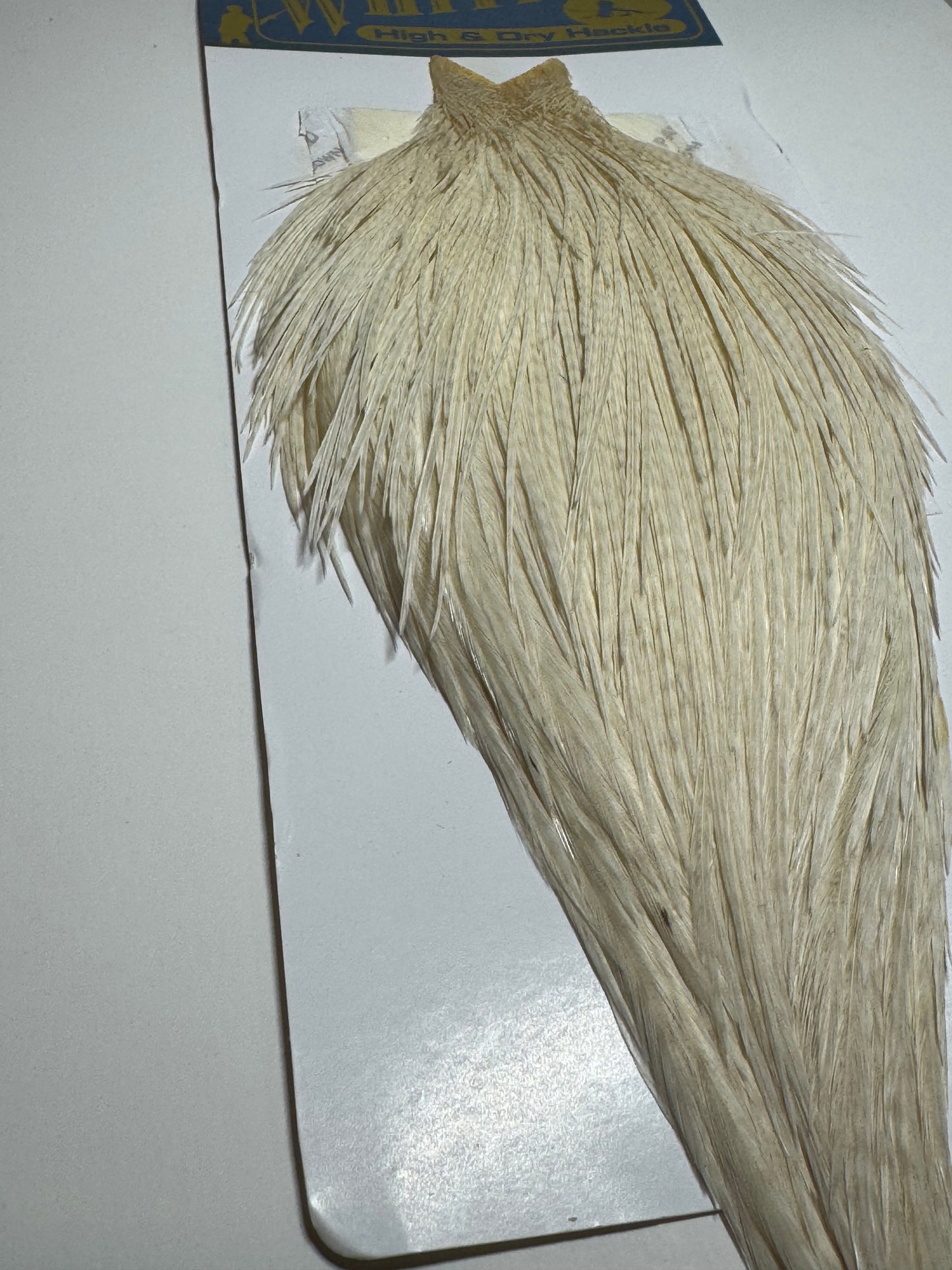 Whiting Farms High and Dry Hackle Rooster Cape: White SH-E-093