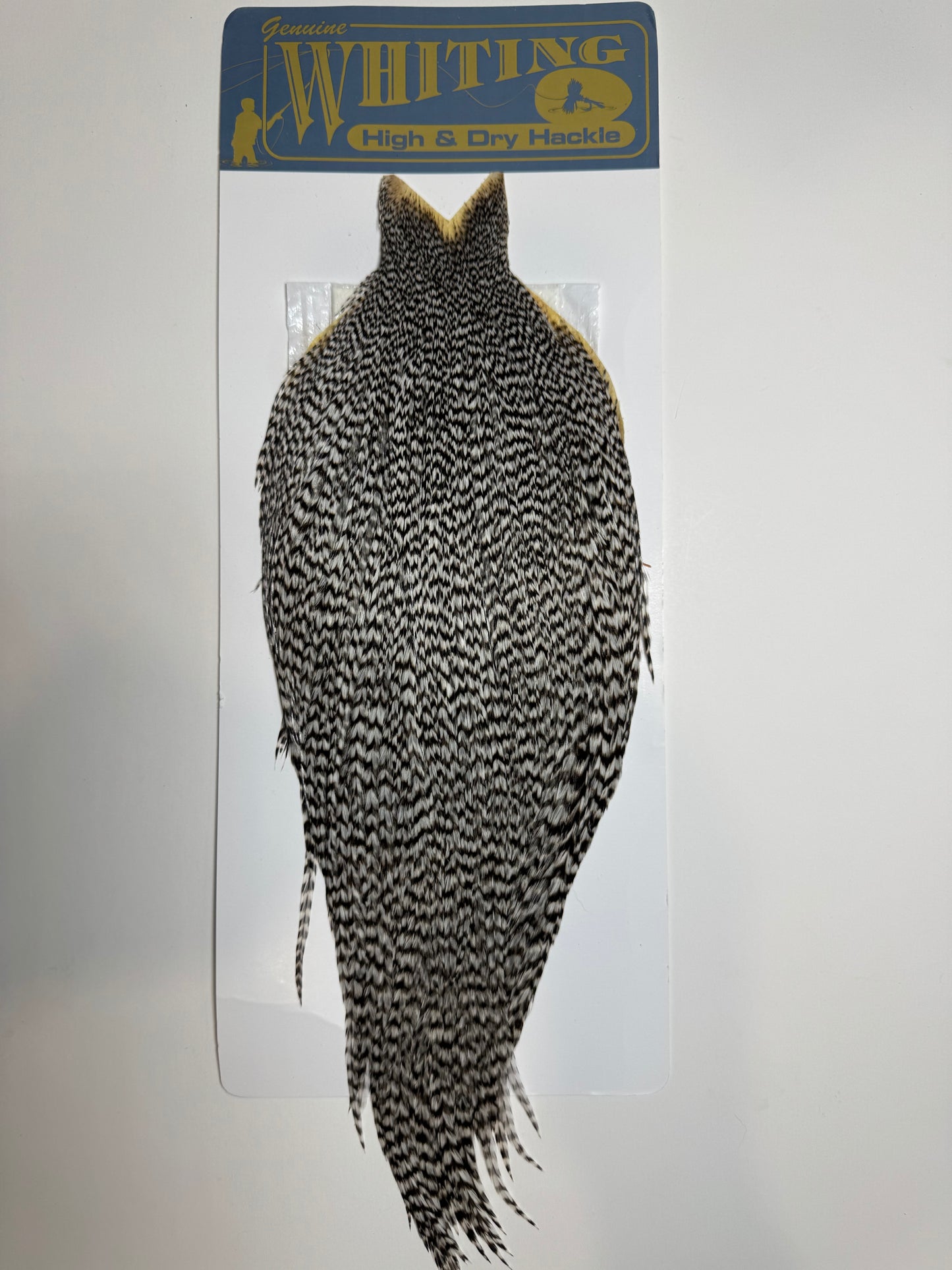 Whiting Farms High and Dry Hackle Rooster Cape: Grizzly SH-E-094