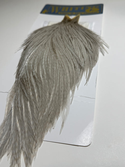 Whiting Farms High and Dry Hackle Rooster Cape: White Dyed Light Dun SH-E-095