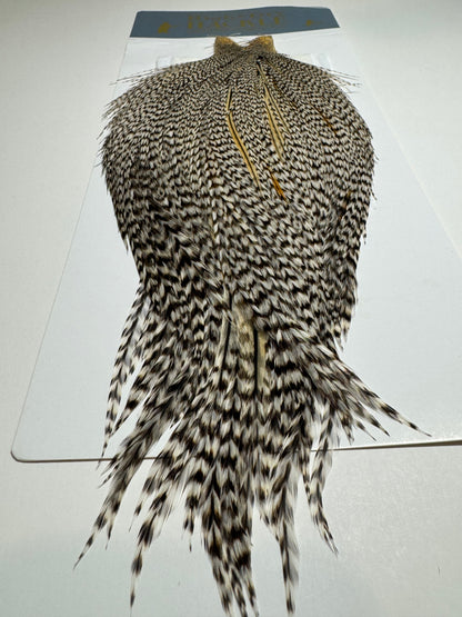 Whiting Farms Hackle Rooster Cape: Grizzly Variant SH-E-097