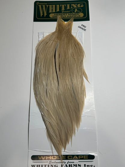 Whiting Farms Hebert Miner Pro Grade Cape Hackle: Medium Brown Dun SH-E-099