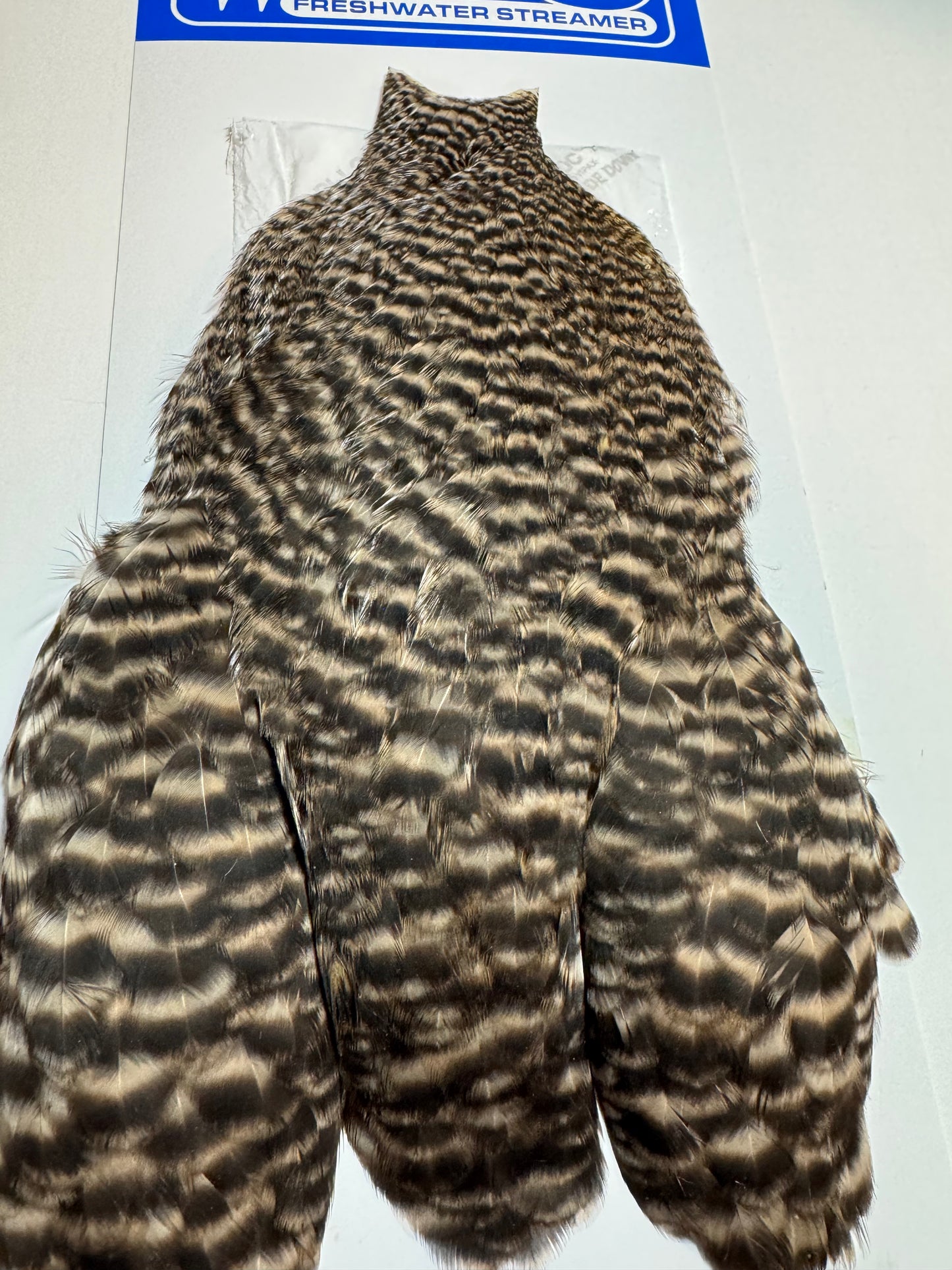 Whiting Farms Freshwater Streamer Hen Cape: Grizzly Dyed Tan SH-E-139