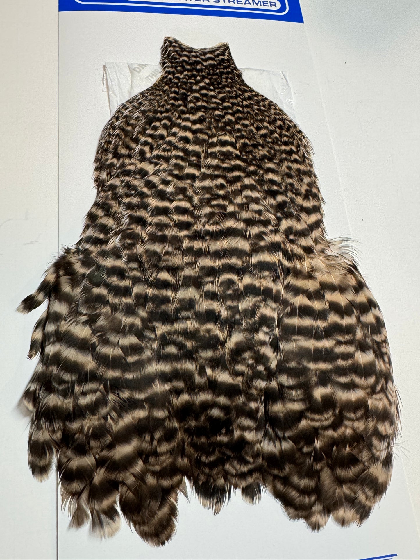 Whiting Farms Freshwater Streamer Hen Cape: Grizzly Dyed Tan SH-E-142