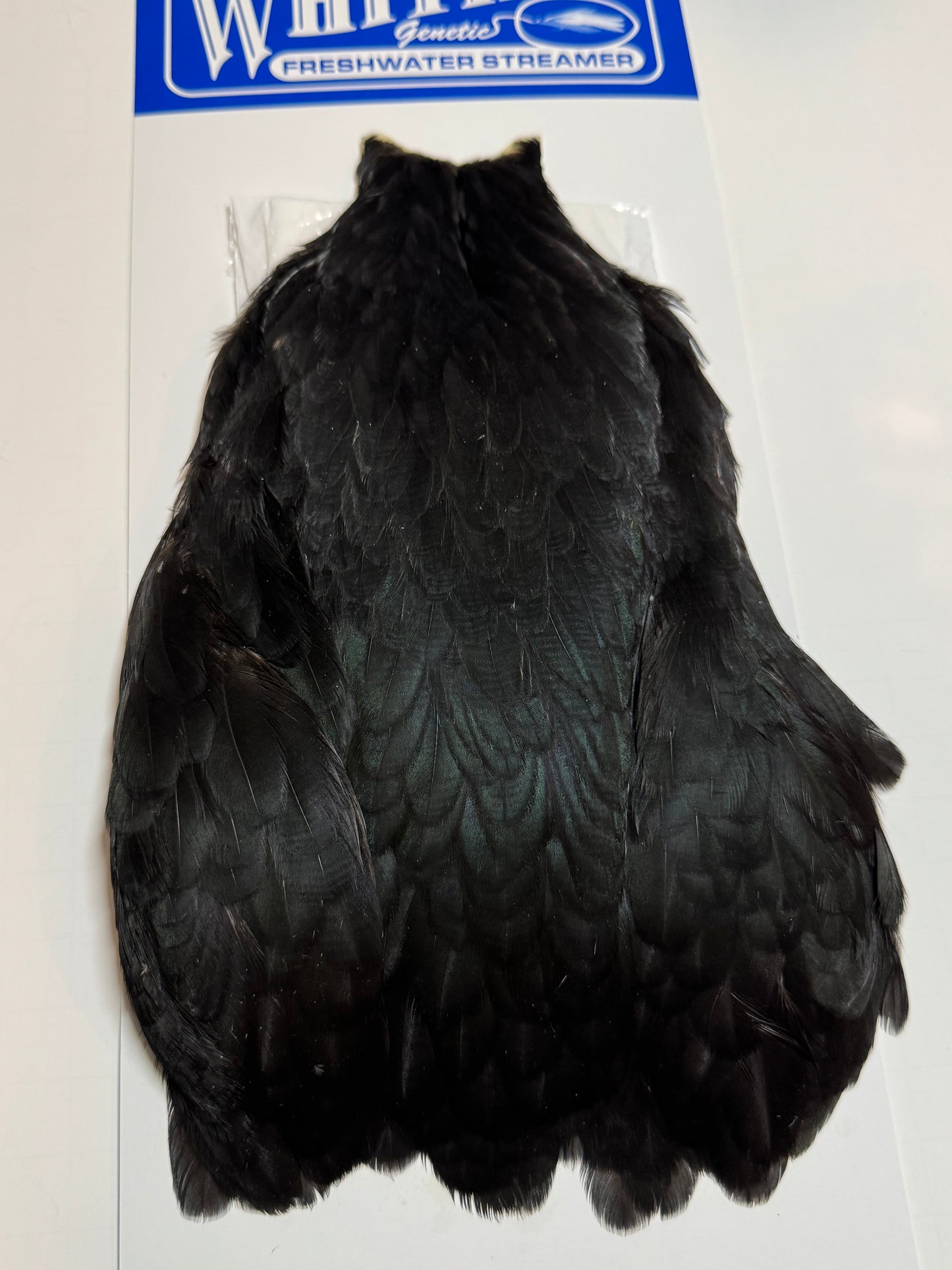 Whiting Farms Freshwater Streamer Hen Cape: Black SH-E-143