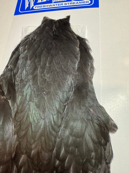 Whiting Farms Freshwater Streamer Hen Cape: Black SH-E-143