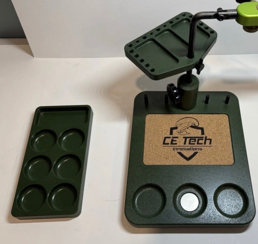 CE Tech Innovations Fly Tying Station – Integrated Tool & Material Organizer: NWOB